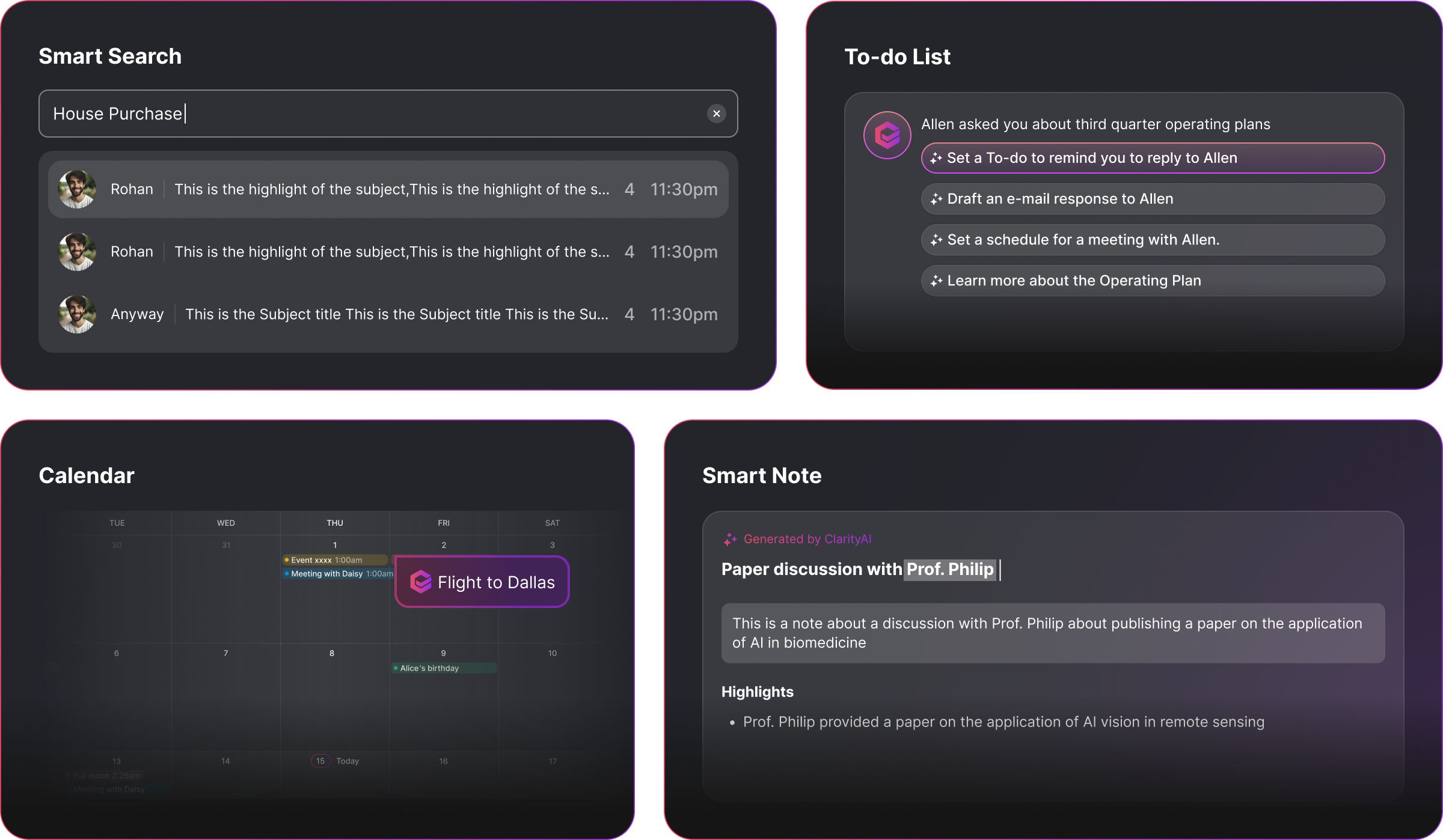 Find, Track, Act — All in One Place